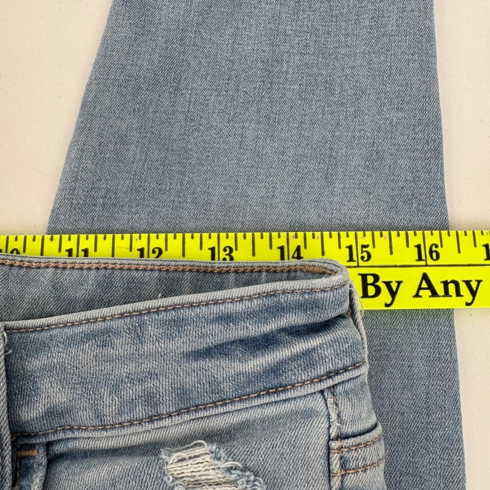 American Eagle High Rise Jegging Light Wash Distressed Frayed Hem Jeans Size 10 - Picture 10 of 11